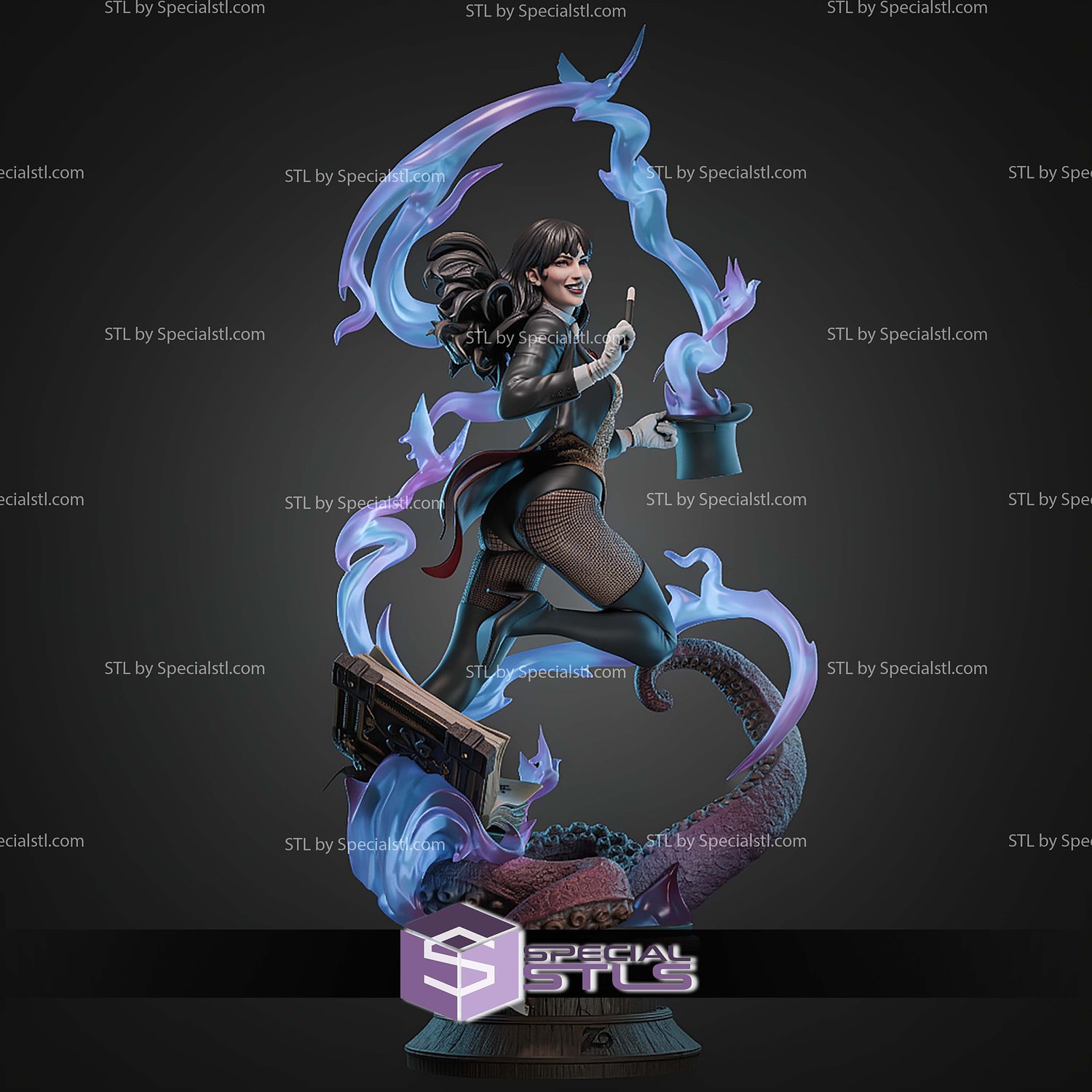 Zatanna DC Spell STL Files 3D Model — view 2