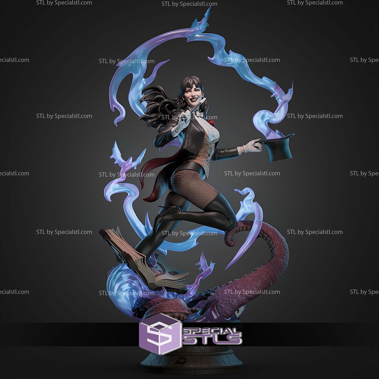 Zatanna DC Spell STL Files 3D Model — view 5