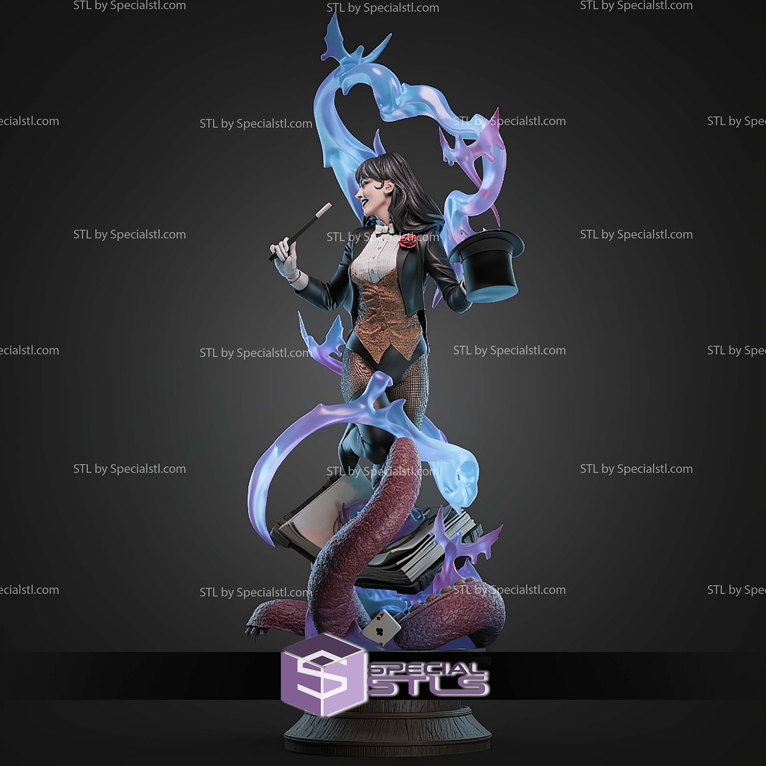Zatanna DC Spell STL Files 3D Model — view 6
