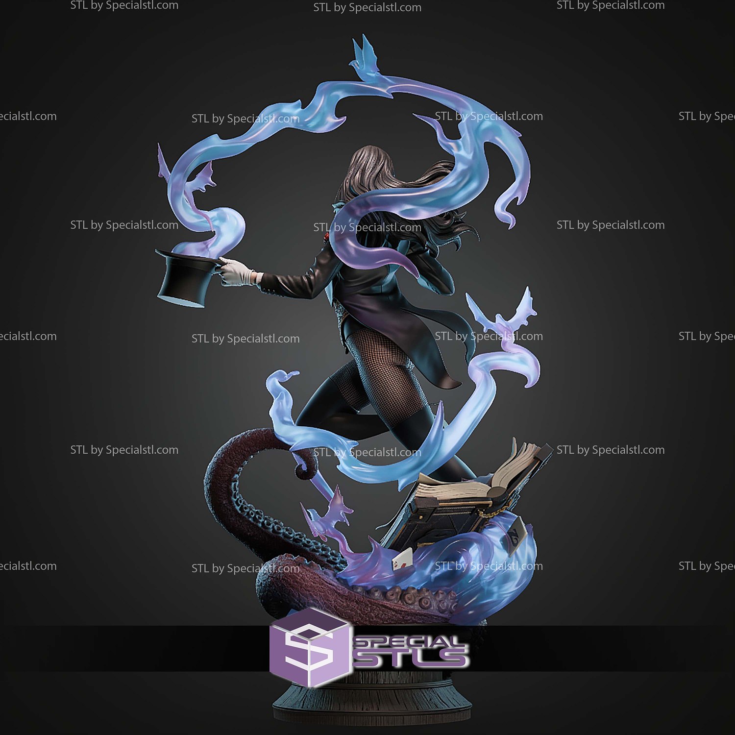 Zatanna DC Spell STL Files 3D Model — view 7