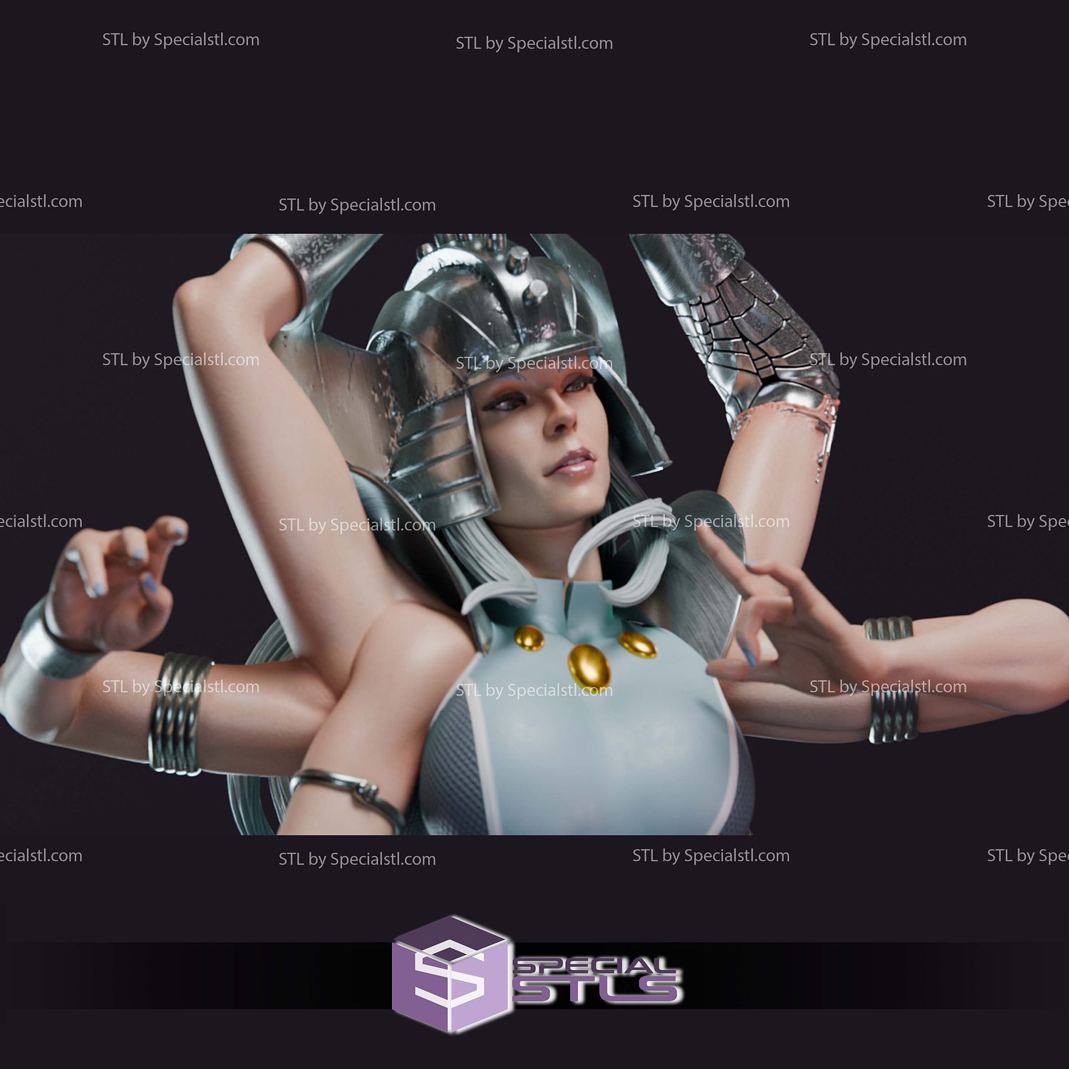 Spiral X-Men V2 STL Files 3D Model — view 3