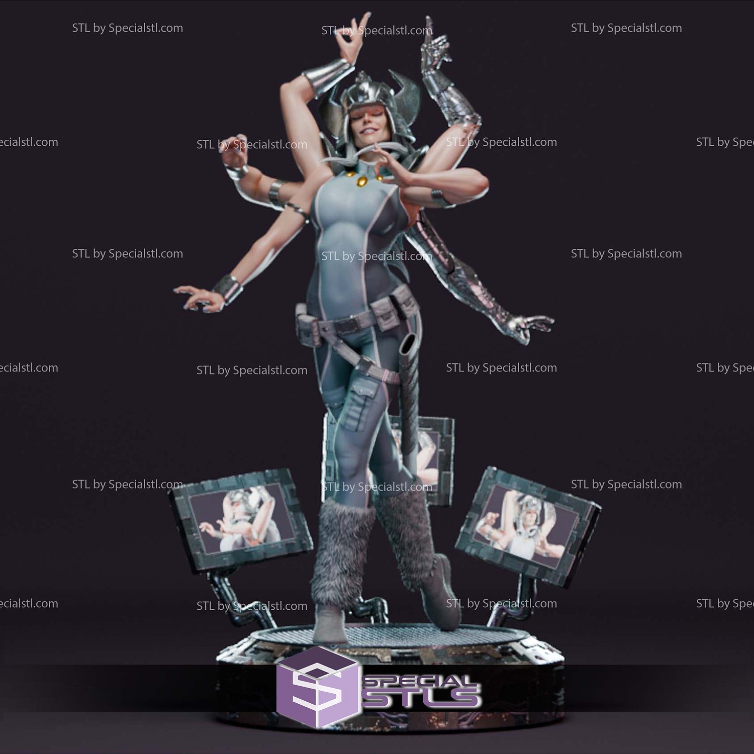 Spiral X-Men V2 STL Files 3D Model — view 7