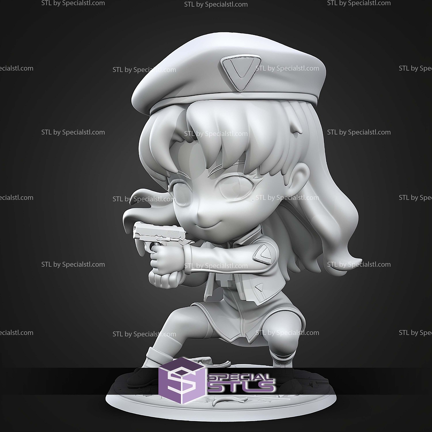 Misato Katsuragi Chibi STL Files 3D Model — view 2