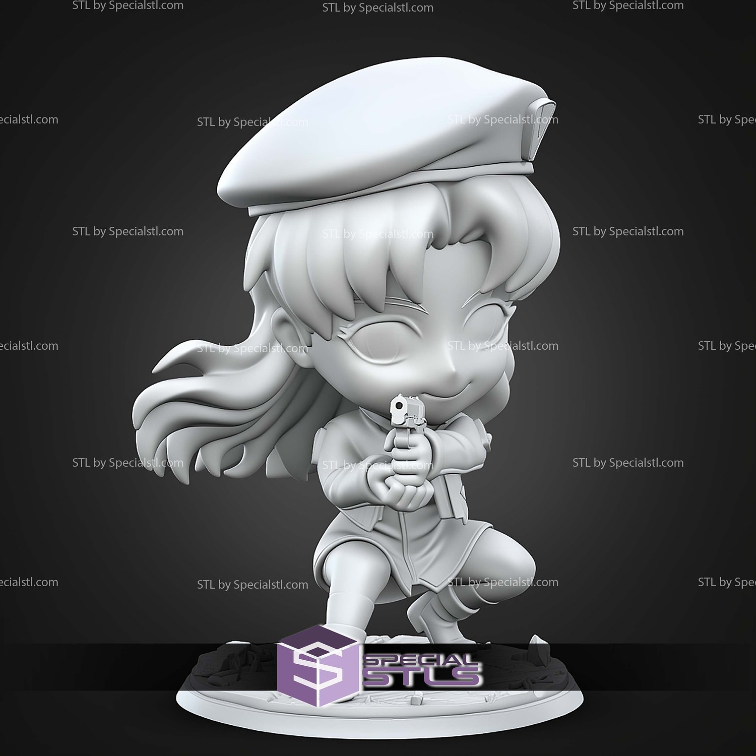 Misato Katsuragi Chibi STL Files 3D Model — view 3