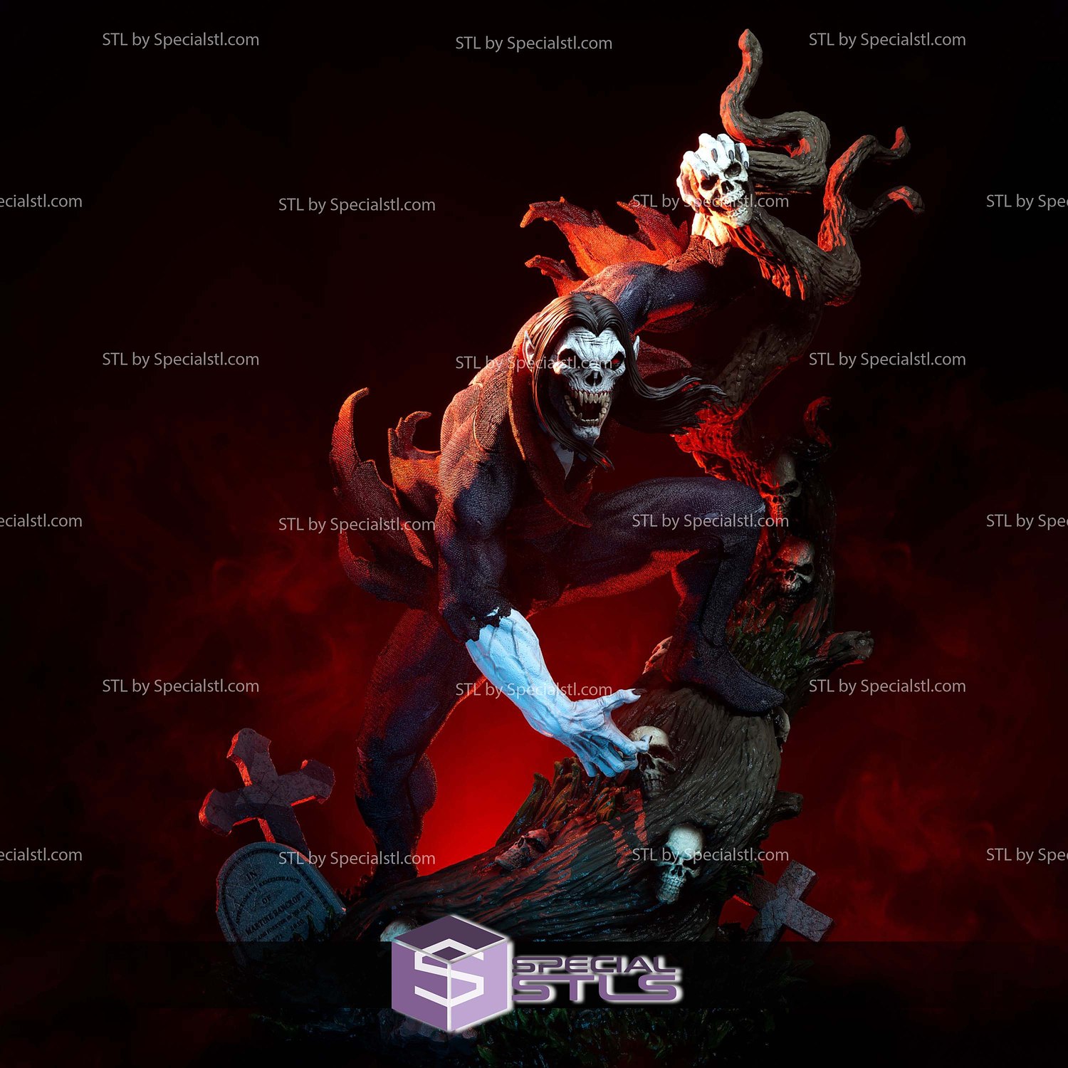 Morbius Living Vampire 2024 Sculptures 3D Printing STL Model — view 3