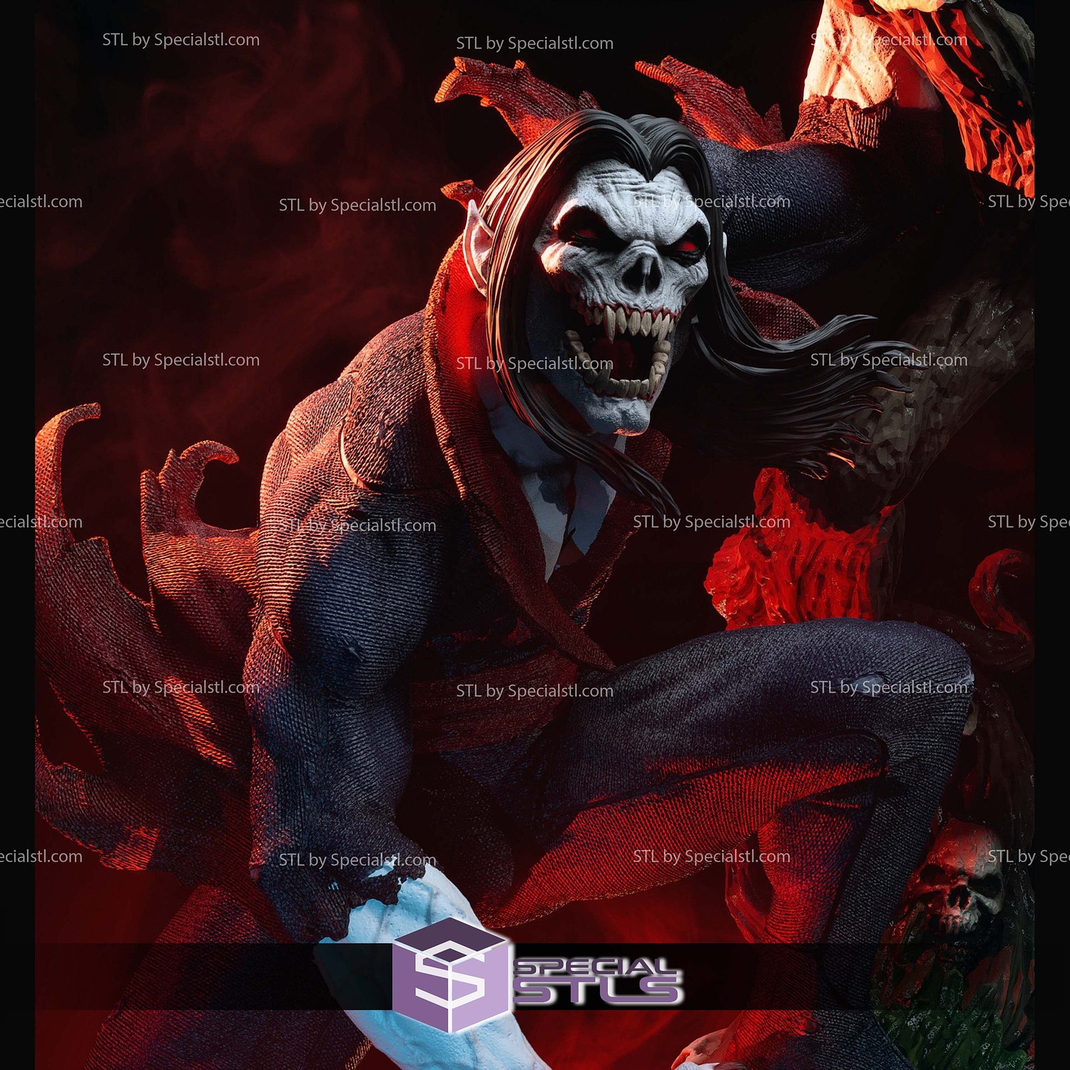 Morbius Living Vampire 2024 Sculptures 3D Printing STL Model — view 4