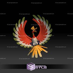 Pokemon STL Collection Hooh 3D Model