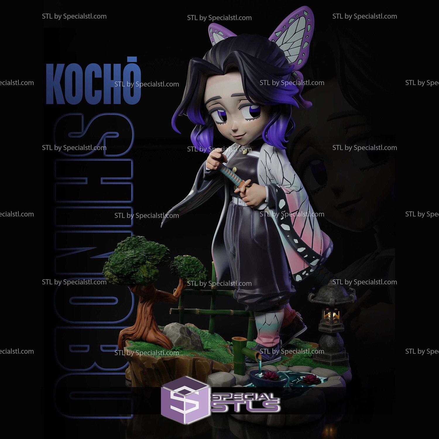 Shinobu Kochou Chibi 3D Printer Files STL Model — view 4