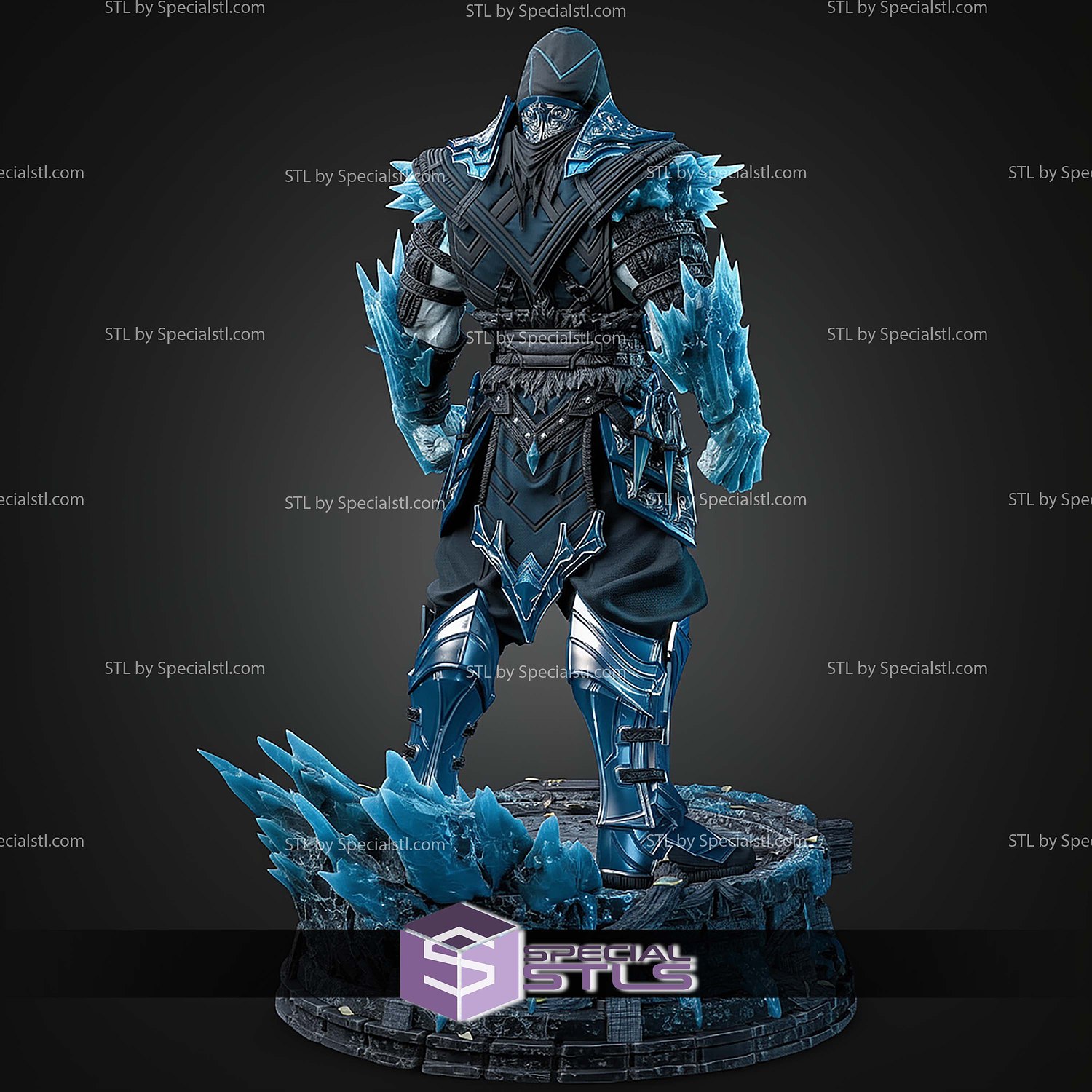 Sub Zero Full Ice Museum Pose STL Files 3D Model — view 3