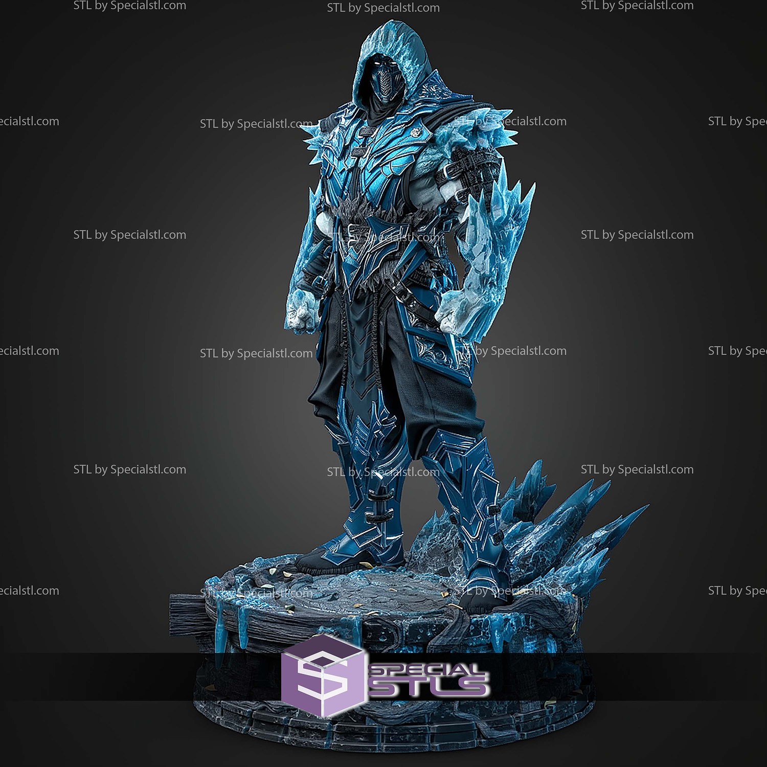 Sub Zero Full Ice Museum Pose STL Files 3D Model — view 4