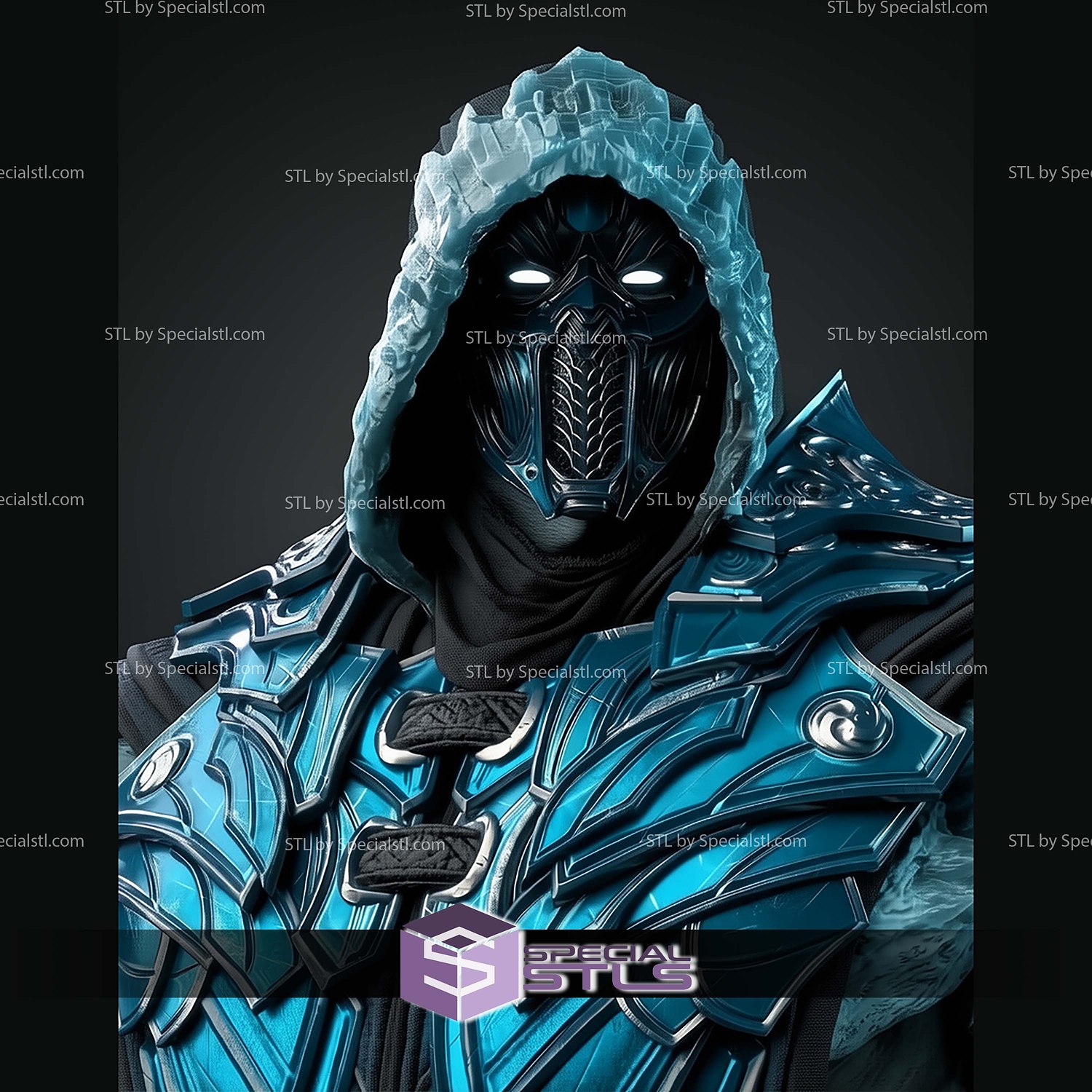 Sub Zero Full Ice Museum Pose STL Files 3D Model — view 6
