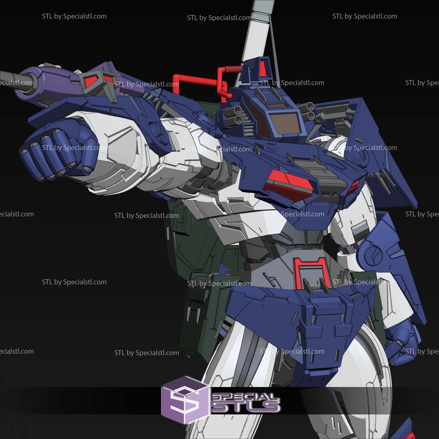 Dougram Gundam Sculptures 3D Printing STL Model — view 3