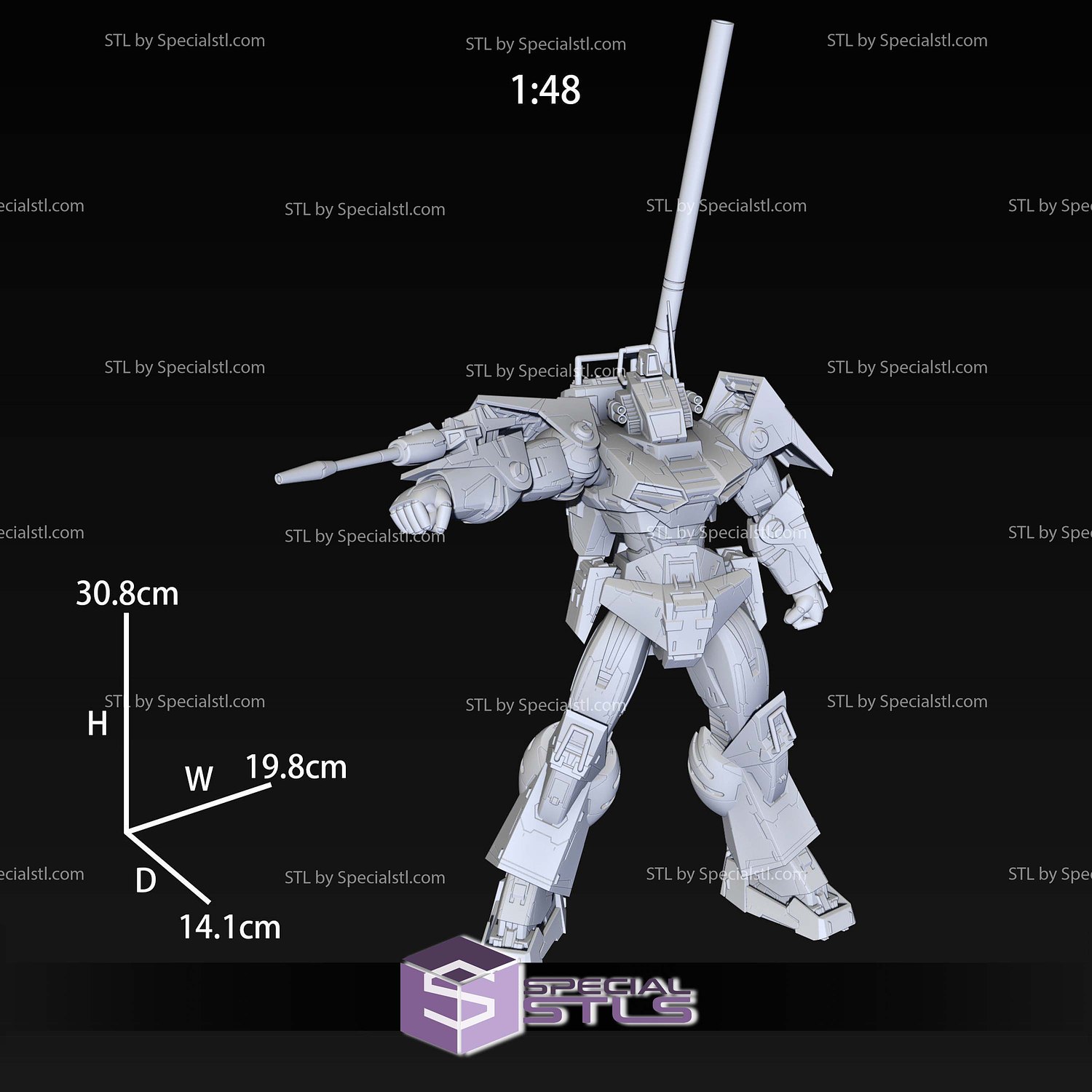 Dougram Gundam Sculptures 3D Printing STL Model — view 8