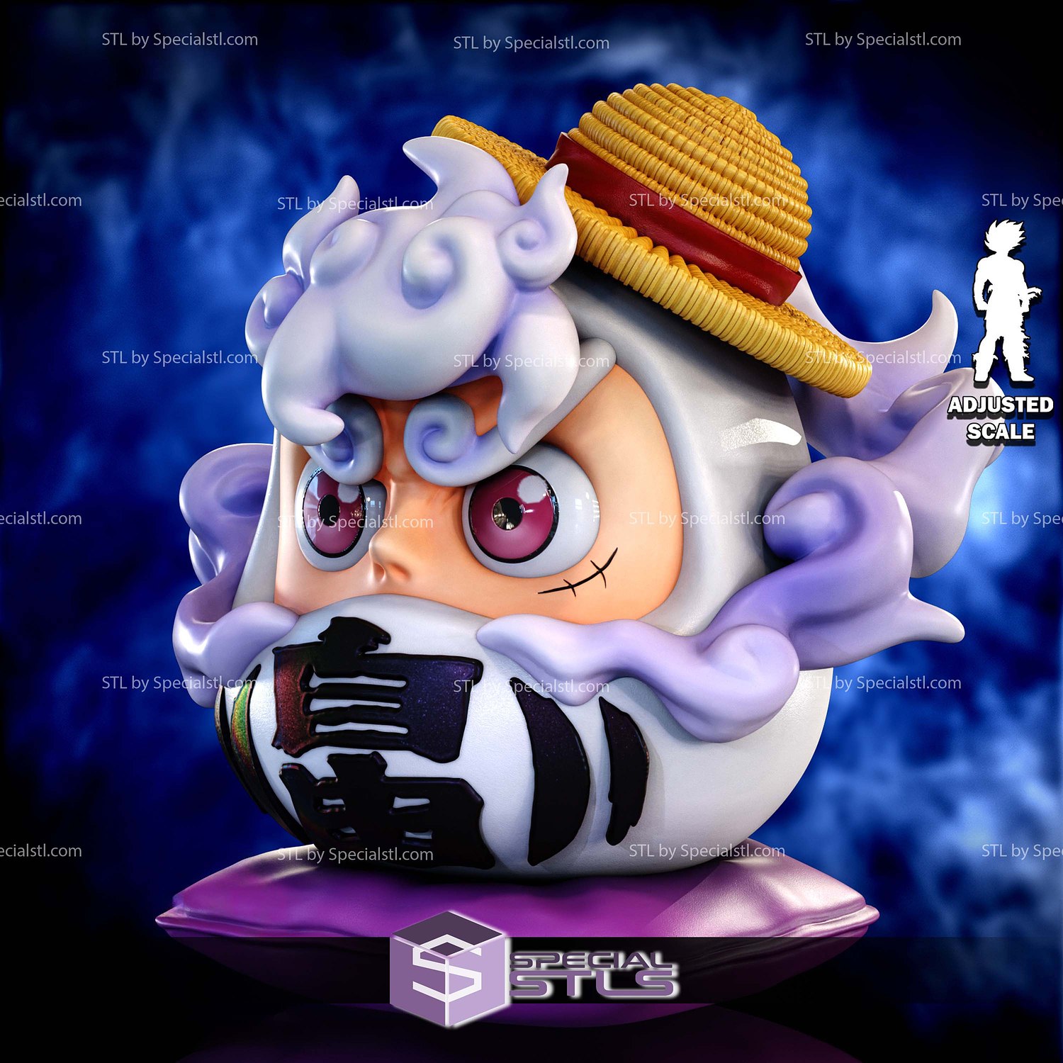 Daruma Luffy Nika STL Files 3D Model — view 2