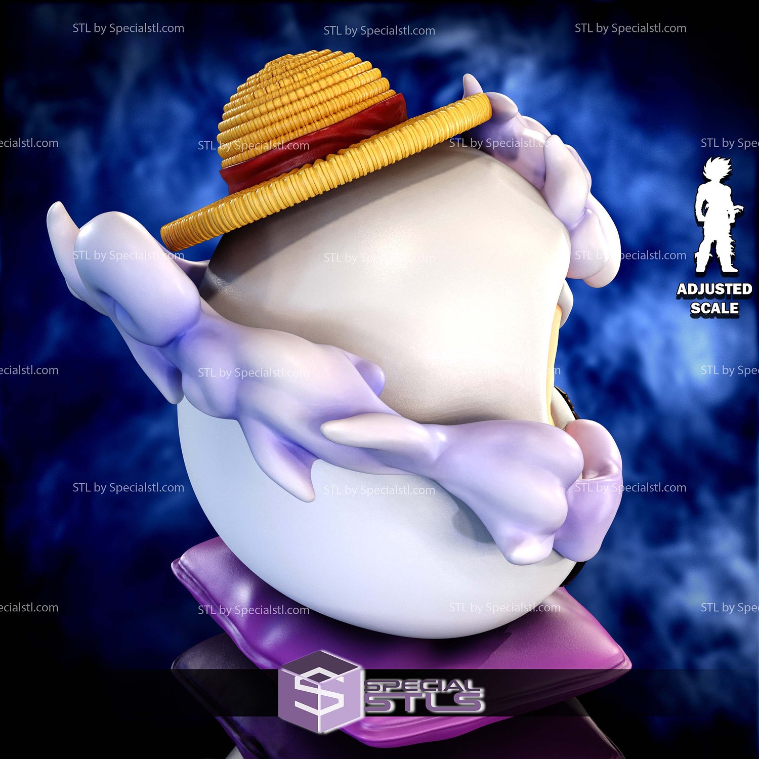 Daruma Luffy Nika STL Files 3D Model — view 3