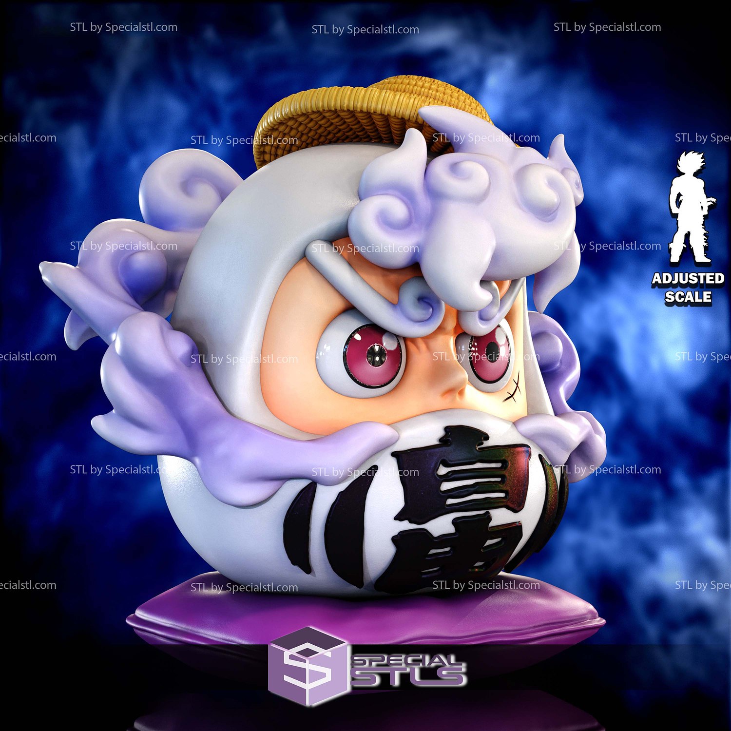 Daruma Luffy Nika STL Files 3D Model — view 4