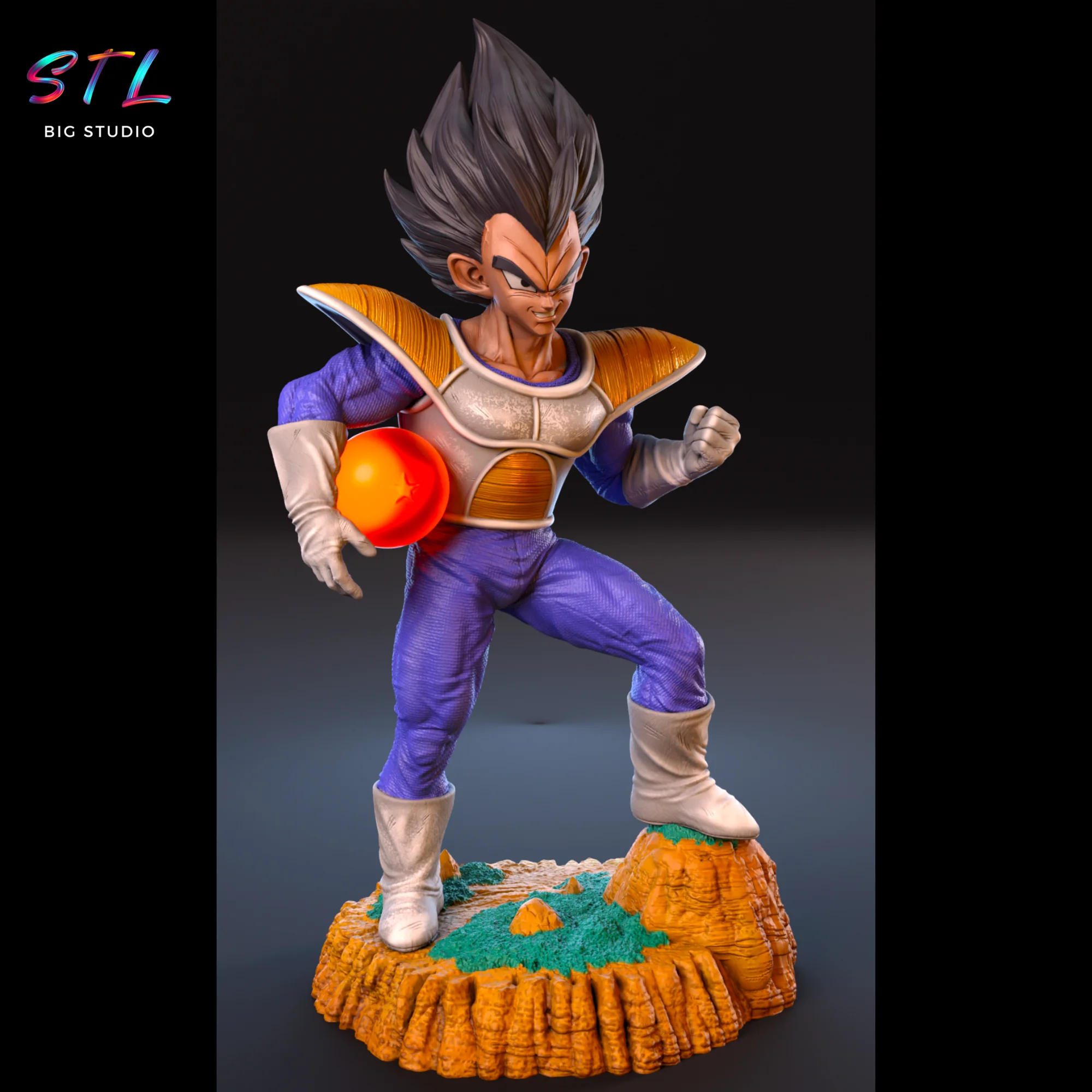 Vegeta Namek STL Figure | Dragon Ball Z | 3D Printable Model Model — view 2