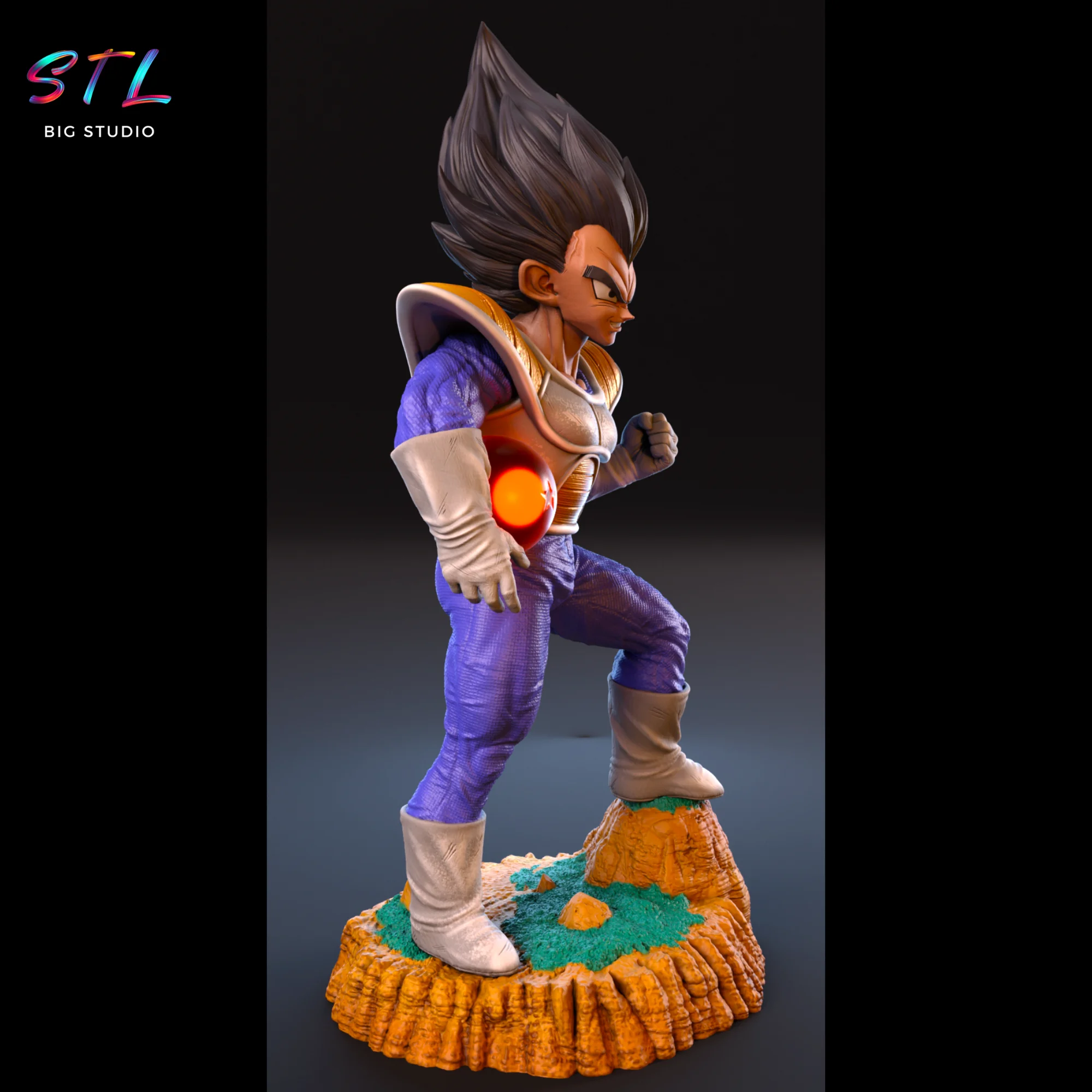 Vegeta Namek STL Figure | Dragon Ball Z | 3D Printable Model Model — view 3