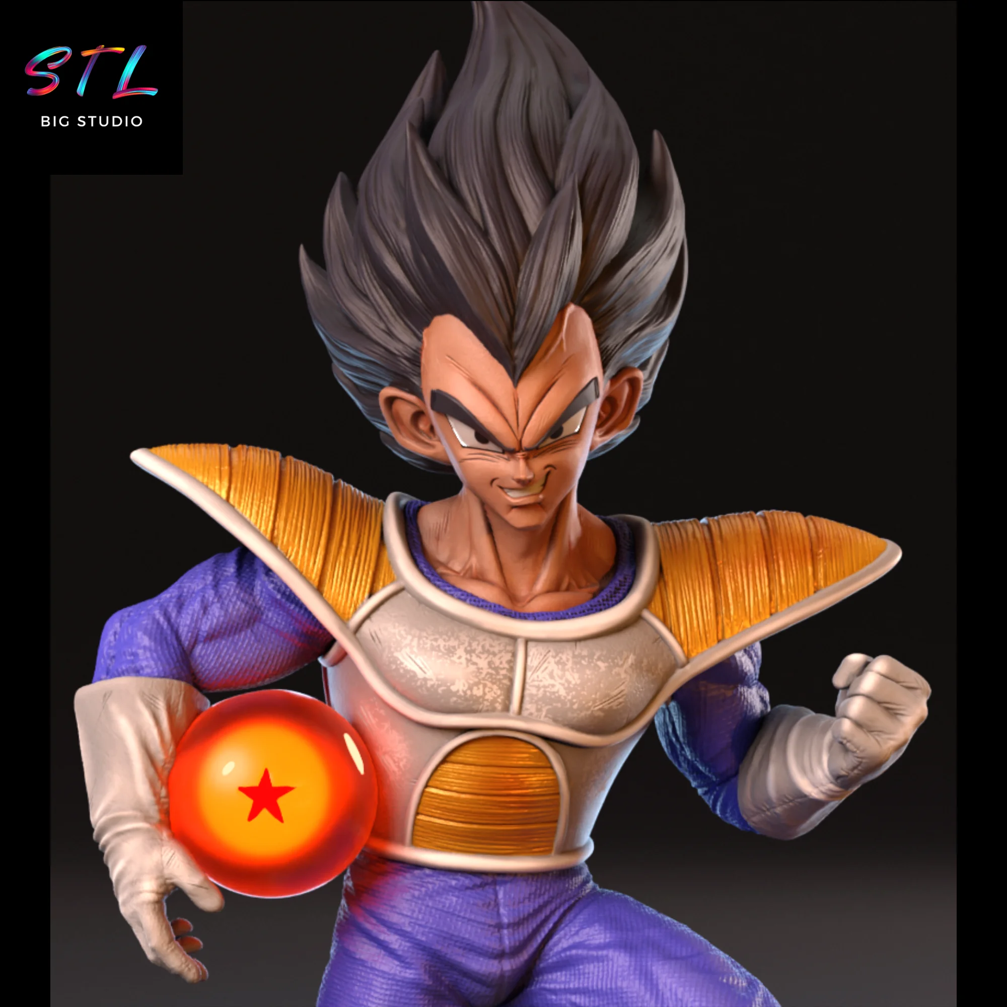 Vegeta Namek STL Figure | Dragon Ball Z | 3D Printable Model Model — view 4