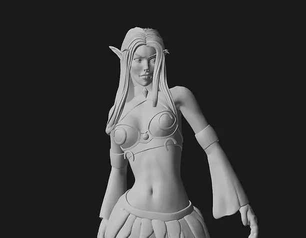 3D Printable Night Elf Figurine STL Model