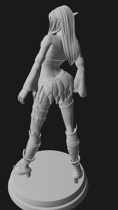 3D Printable Night Elf Figurine STL Model — view 5