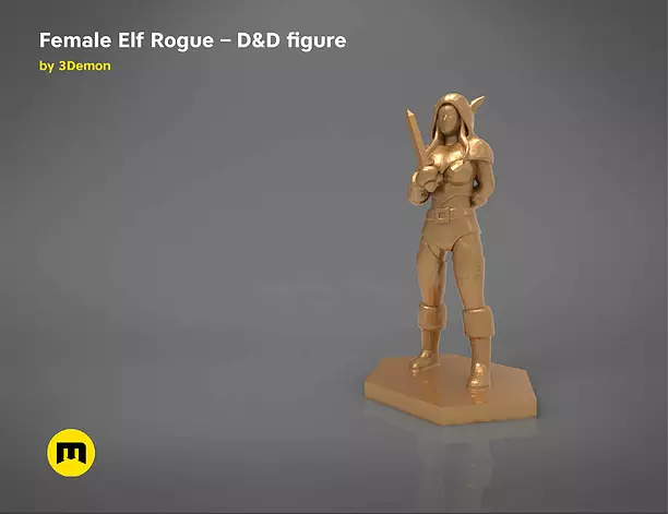 ELF ROGUE FEMALE CHARACTER    GAME FIGURES 3D OBJ Model