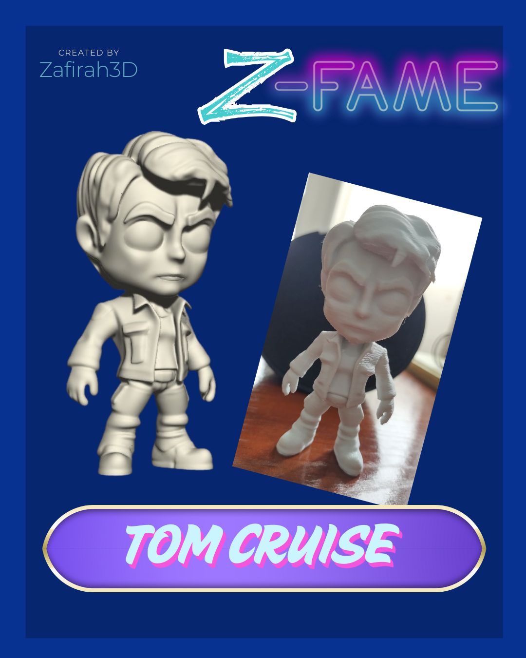 Z-FAME TOM CRUISE 3D STL Model — view 2