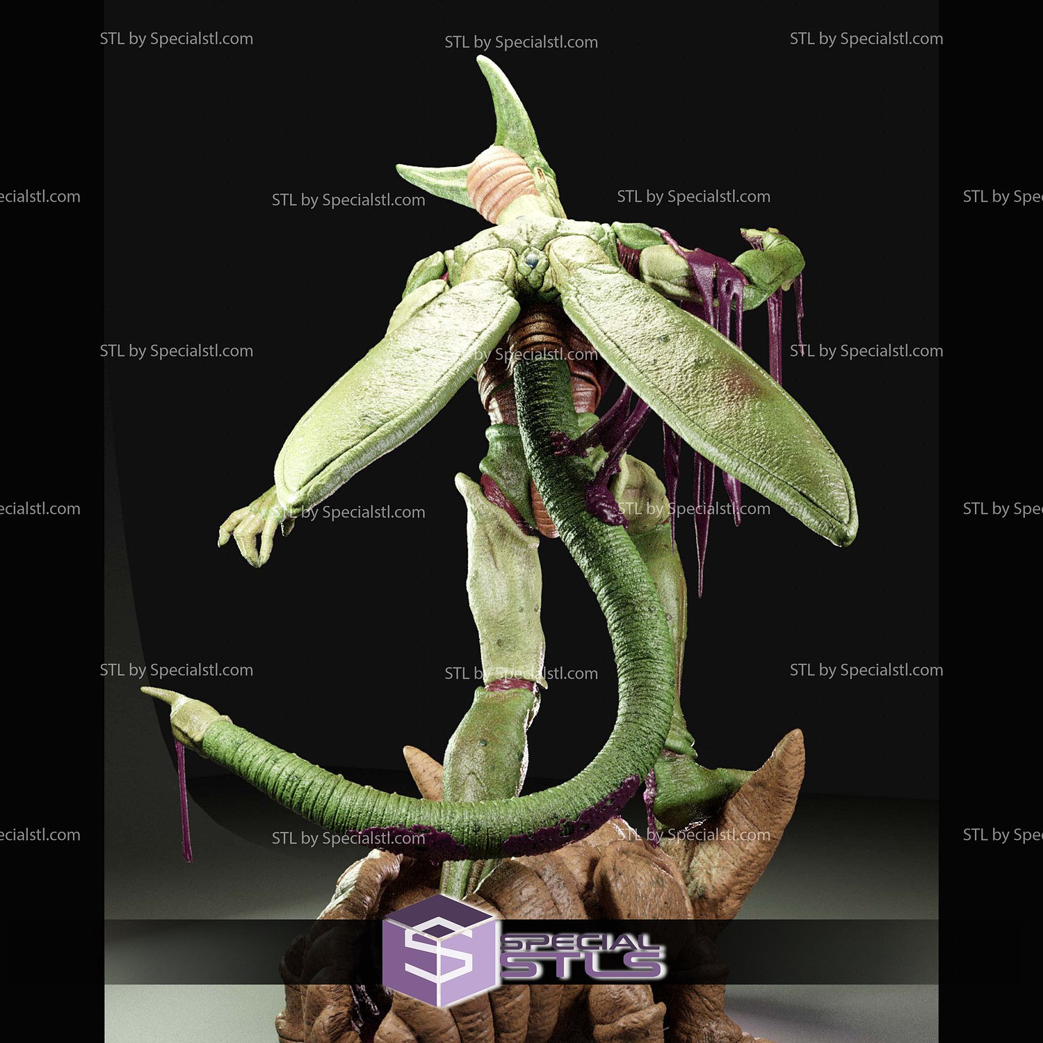 Cell Dragonball Realistic 3D Model Sculpture STL Model — view 3