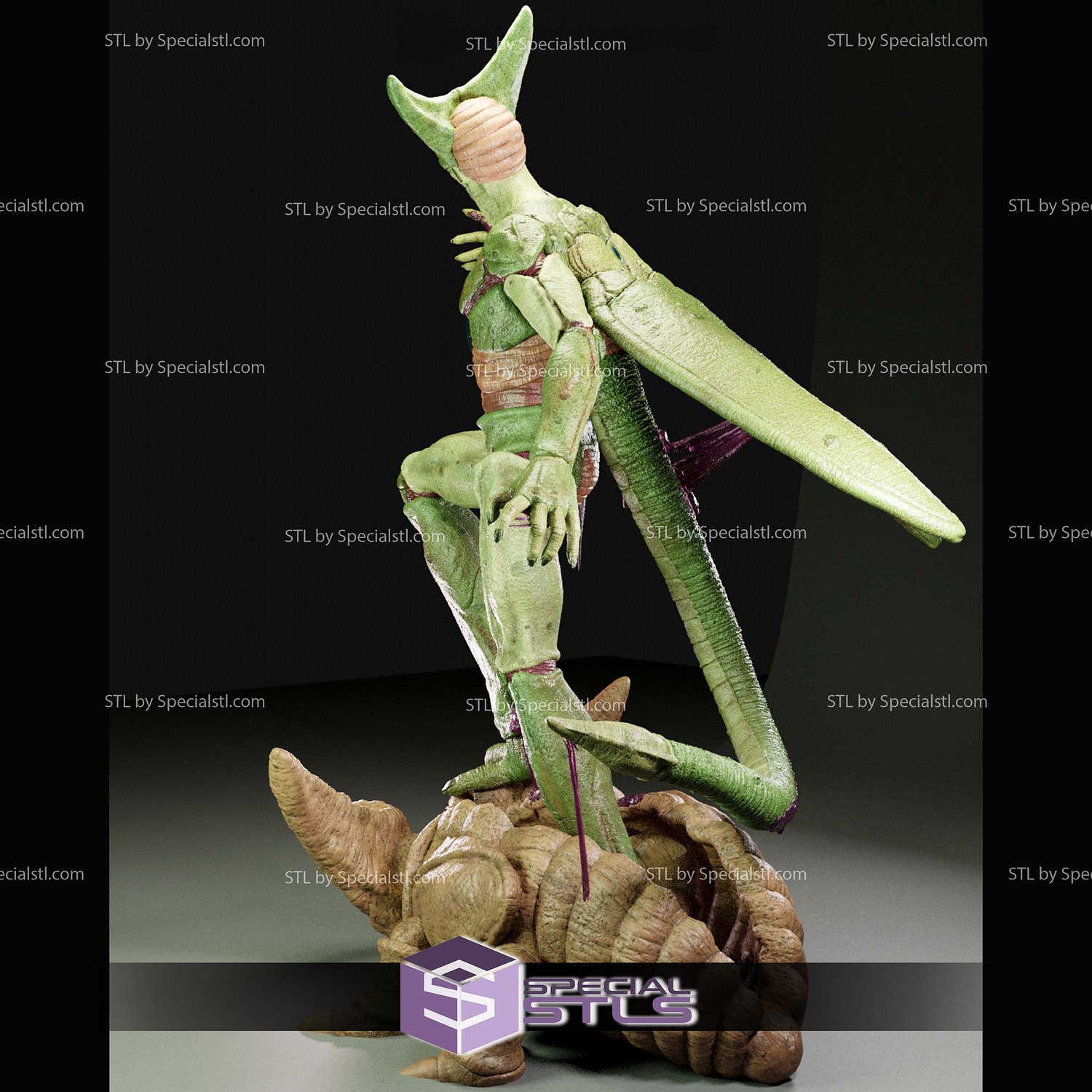 Cell Dragonball Realistic 3D Model Sculpture STL Model — view 5