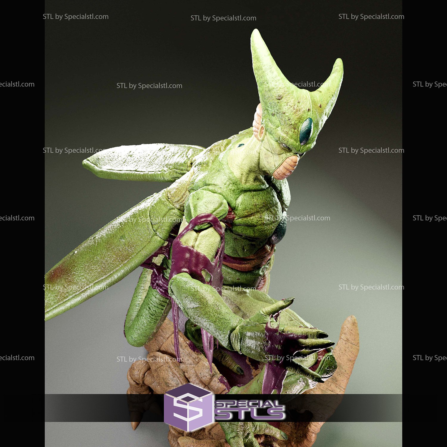 Cell Dragonball Realistic 3D Model Sculpture STL Model — view 6