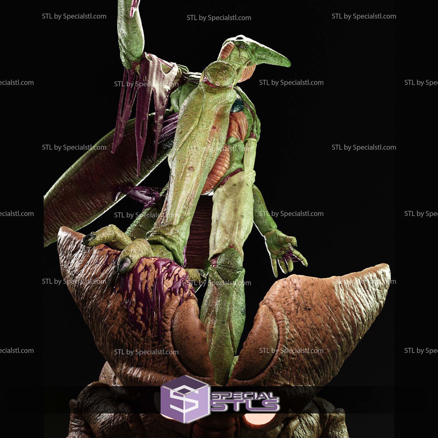Cell Dragonball Realistic 3D Model Sculpture STL Model — view 7