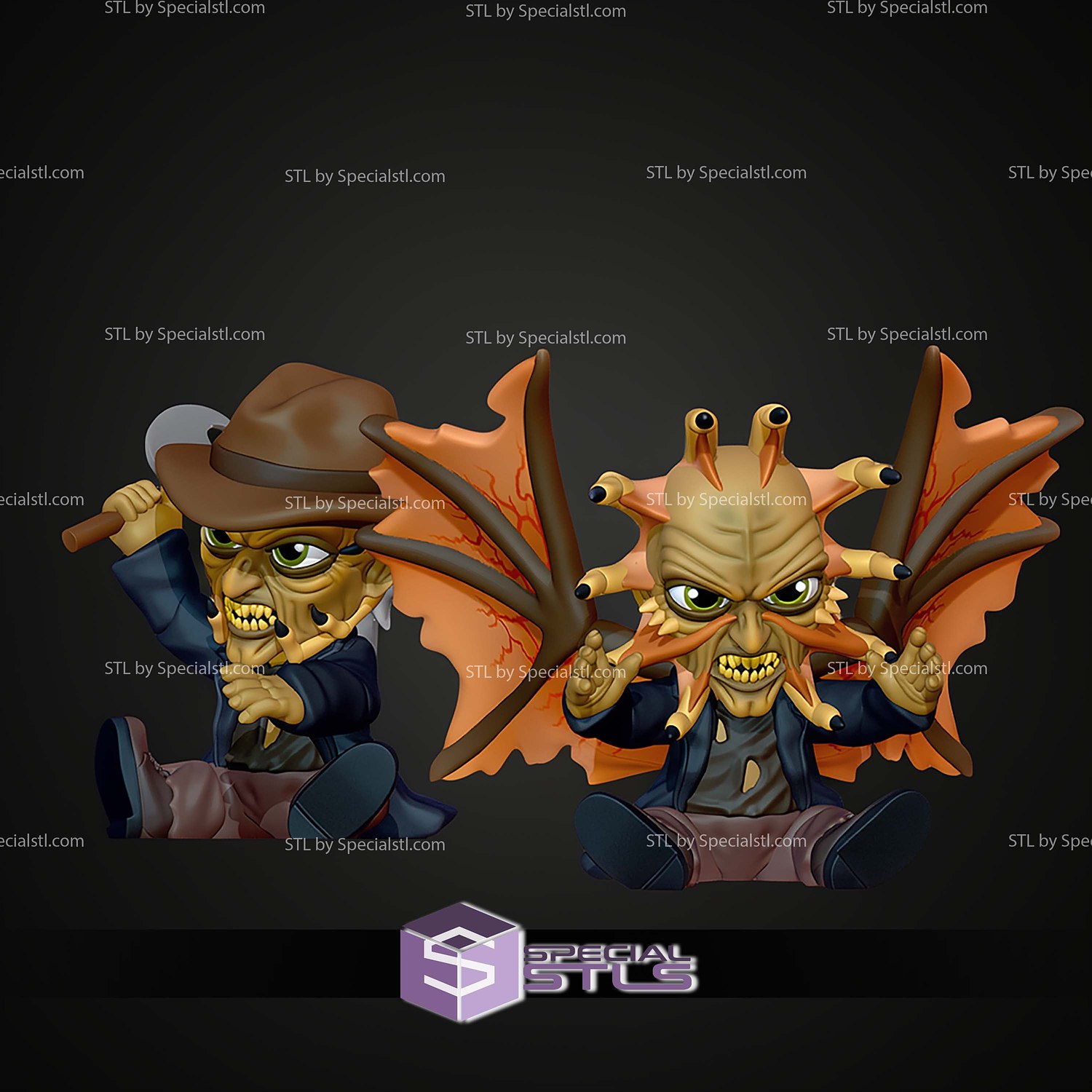 Super Basic STL Flexi Jeepers Creepers 3D Model — view 2