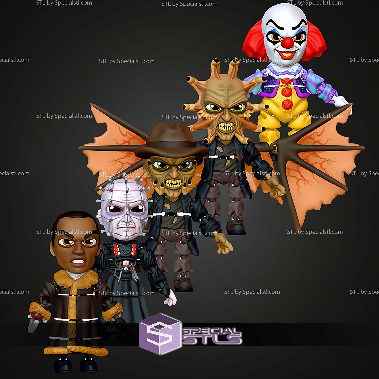 Super Basic STL Flexi Jeepers Creepers 3D Model — view 3