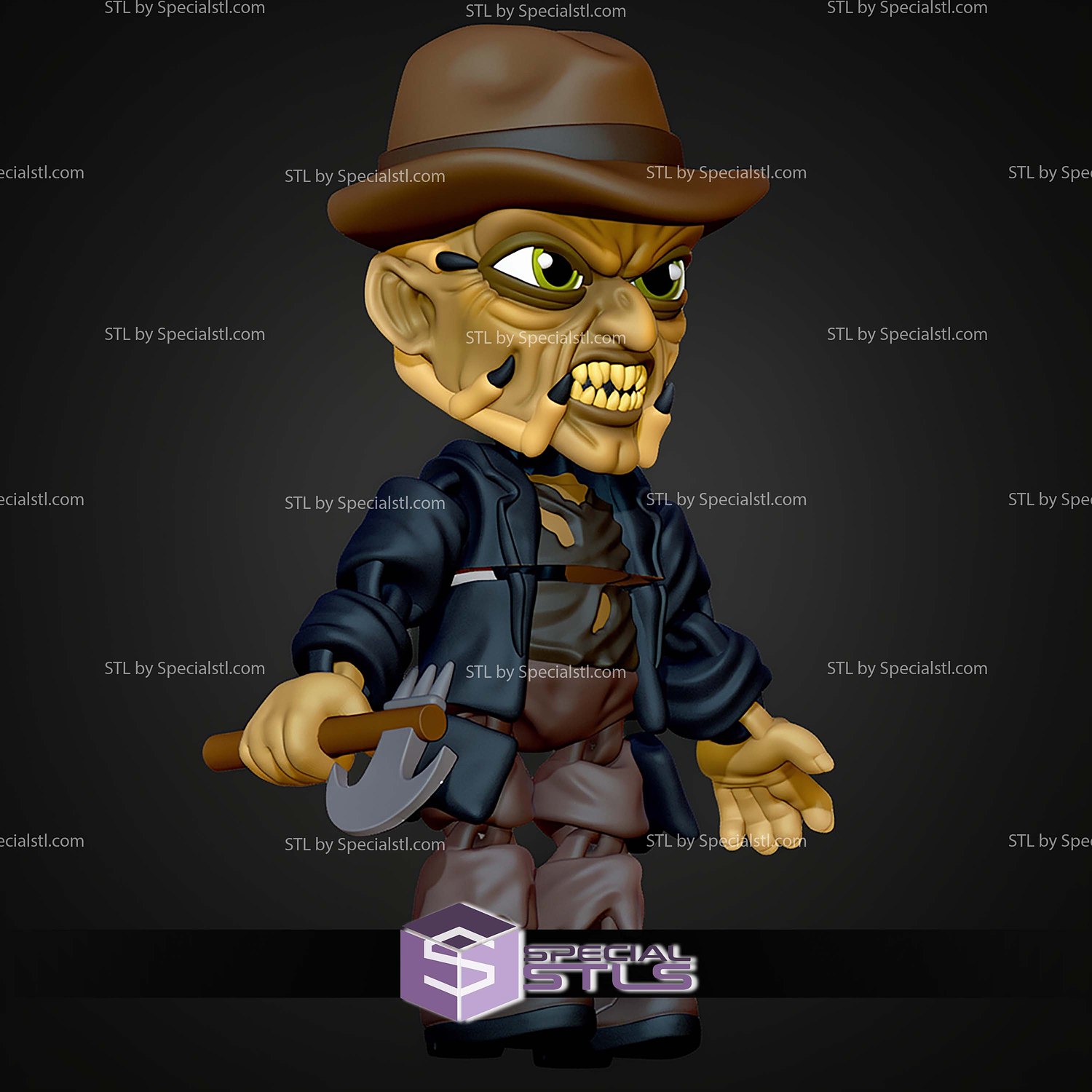 Super Basic STL Flexi Jeepers Creepers 3D Model — view 4