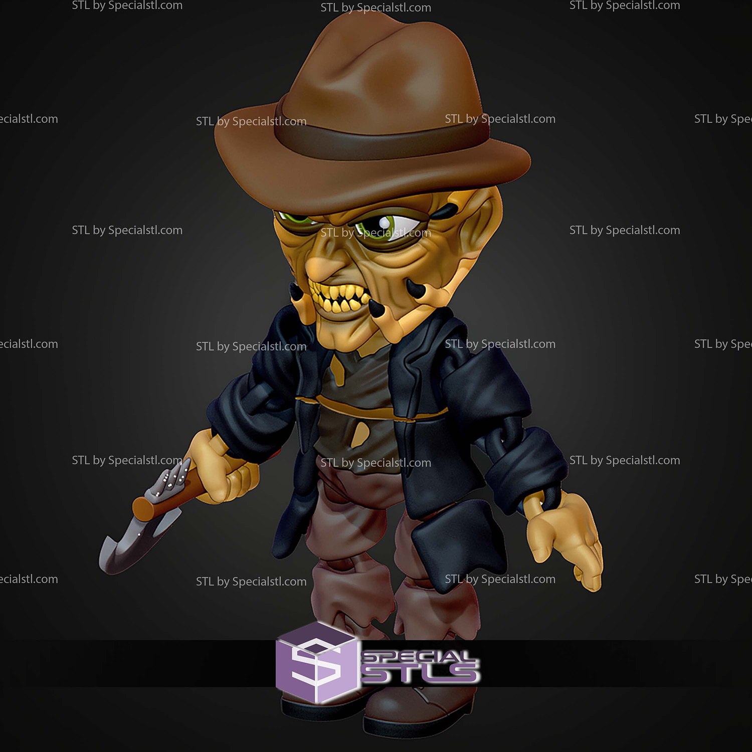 Super Basic STL Flexi Jeepers Creepers 3D Model — view 5