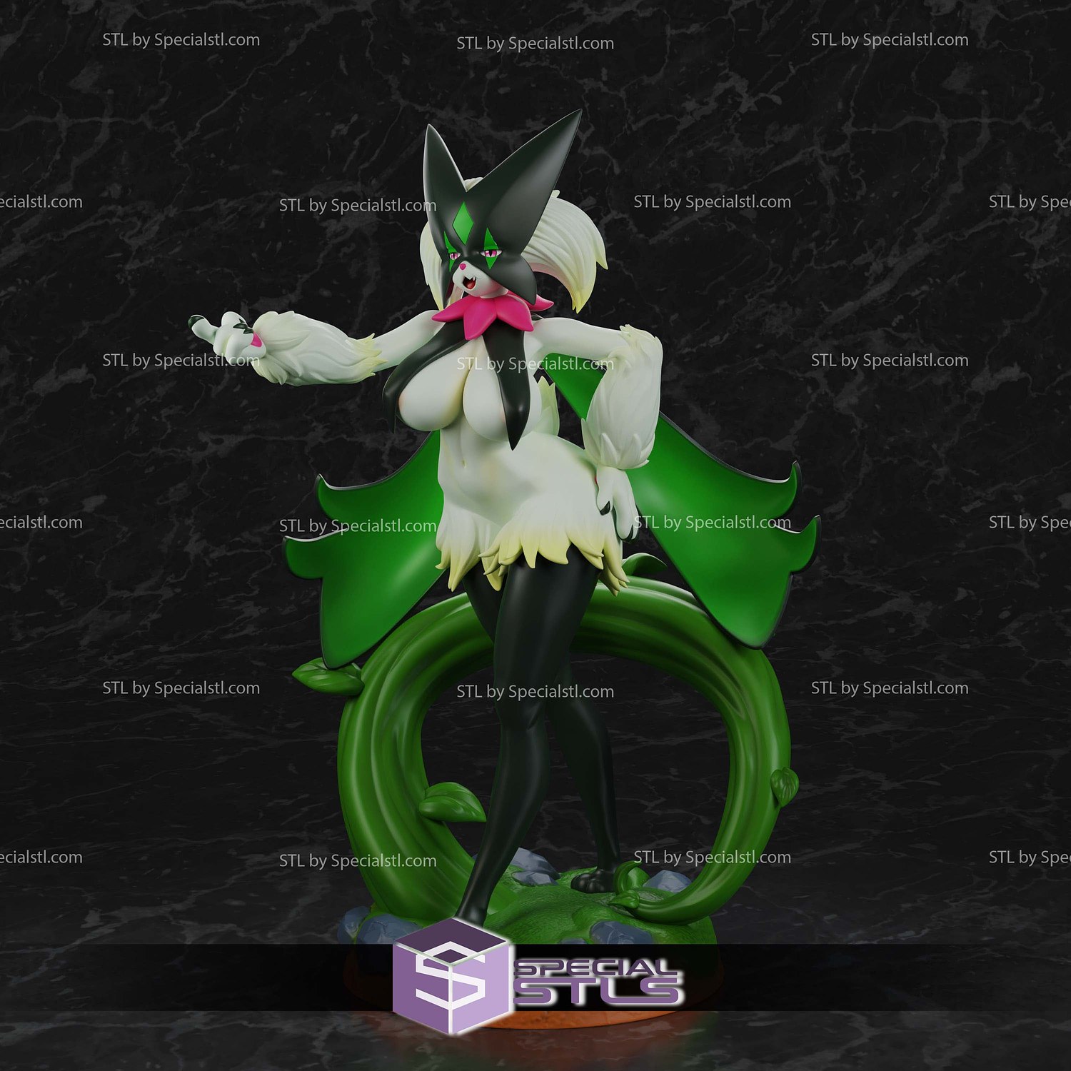Meowscarada V5 STL Files 3D Model — view 6