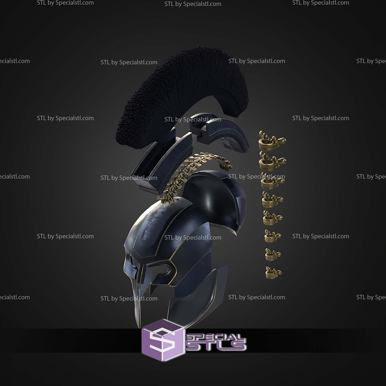 Cosplay STL Files The Odyssey King Agamemnon Helmet 3D Model — view 2