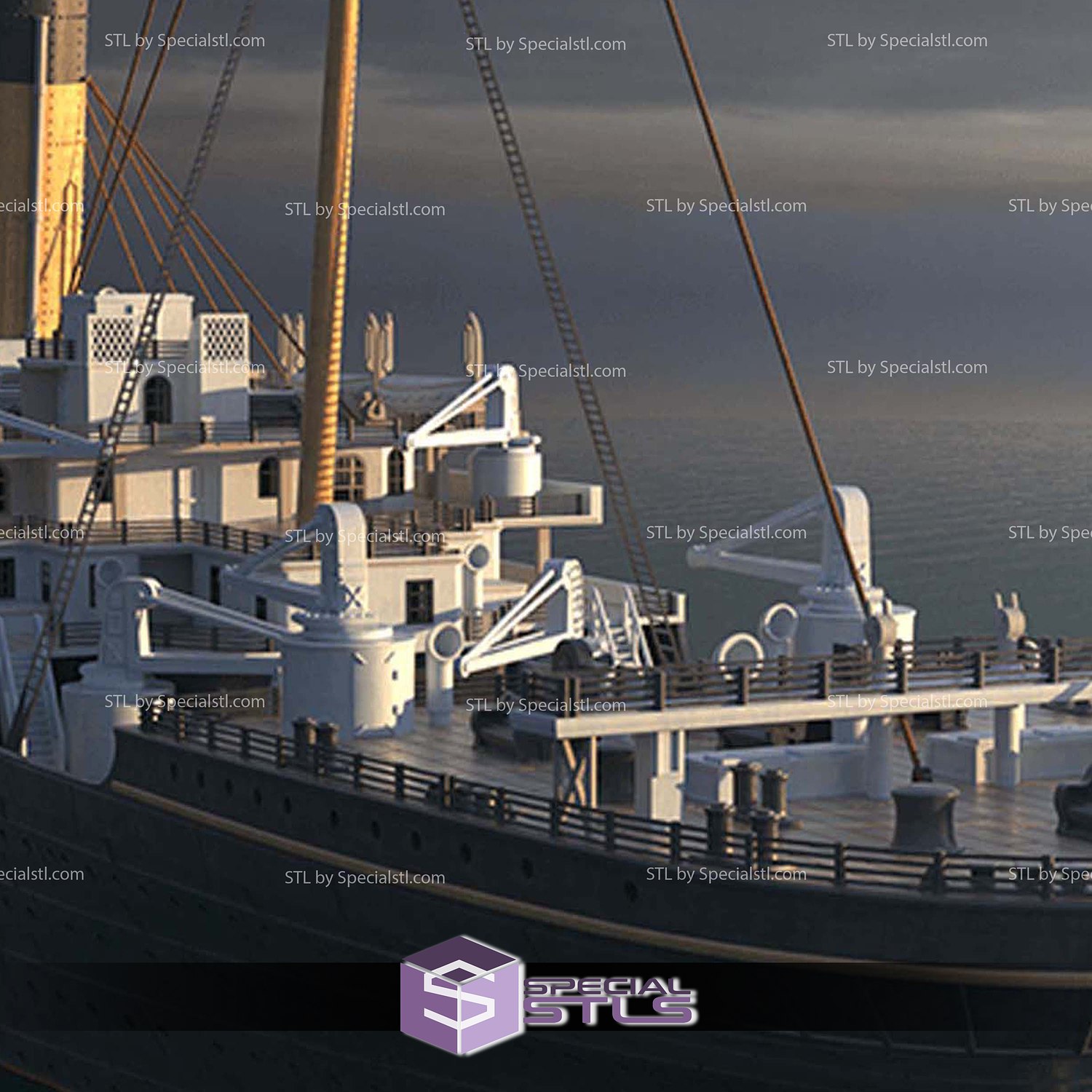 Titanic Ship 3D Printer Files STL Model — view 4