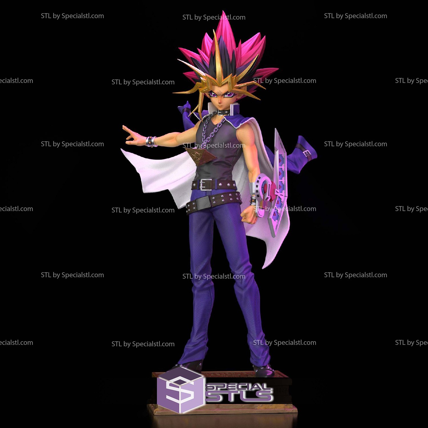 Yami Yugi Fire Yu Gi Oh Digital STL Files 3D Model — view 2