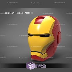 Cosplay STL Files Ironman Helmet Mark III 3D Model