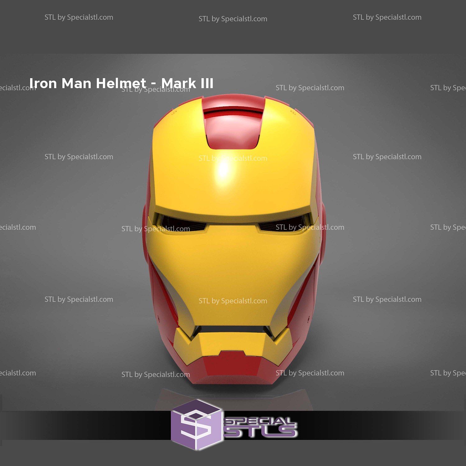 Cosplay STL Files Ironman Helmet Mark III 3D Model — view 2