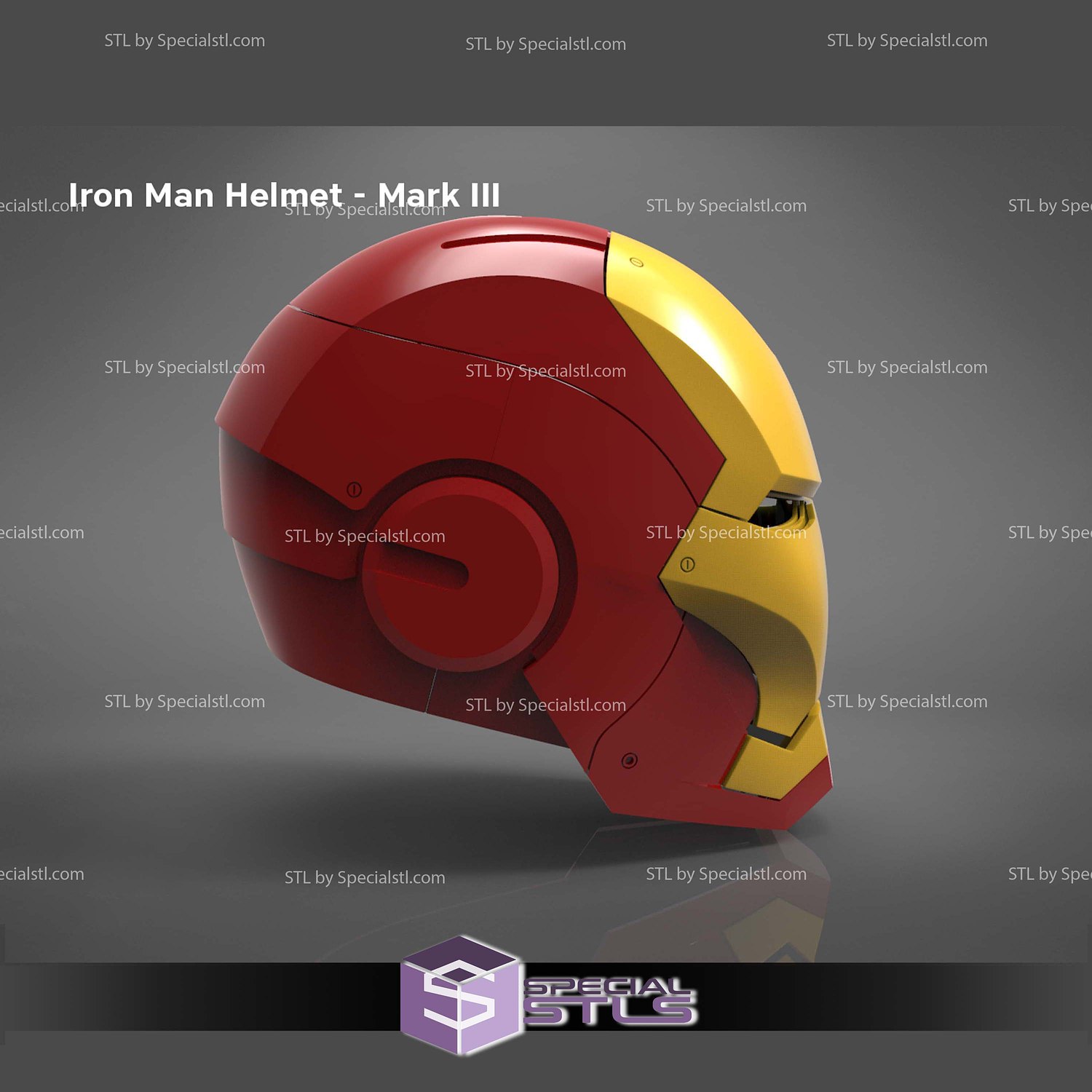 Cosplay STL Files Ironman Helmet Mark III 3D Model — view 3