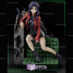 Misato Sofa Neon Genesis Evangelion STL Files 3D Model