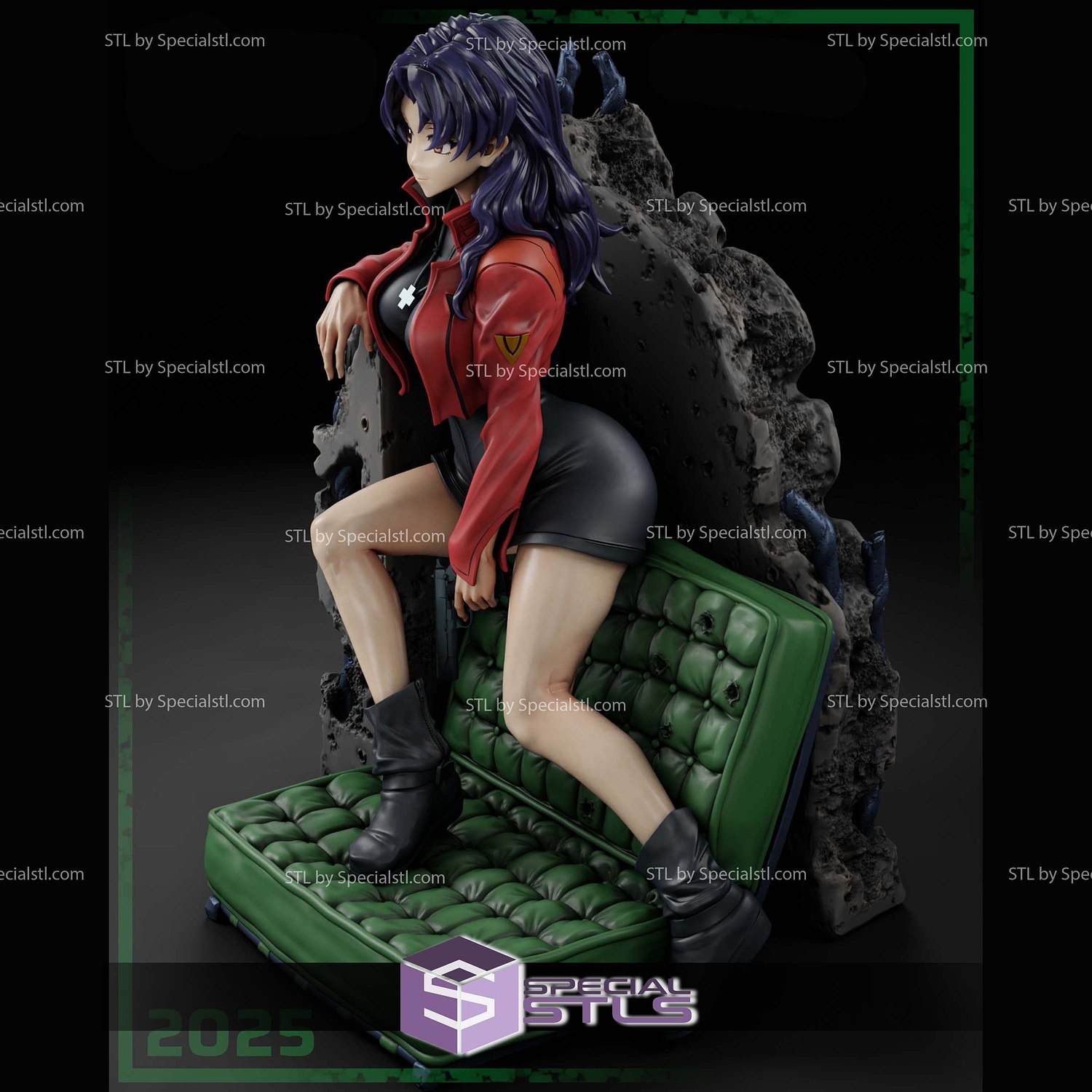 Misato Sofa Neon Genesis Evangelion STL Files 3D Model — view 2