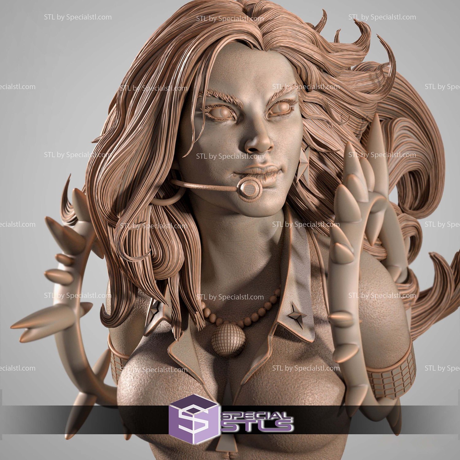 Dazzler Portrait Bust STL Files 3D Model — view 2