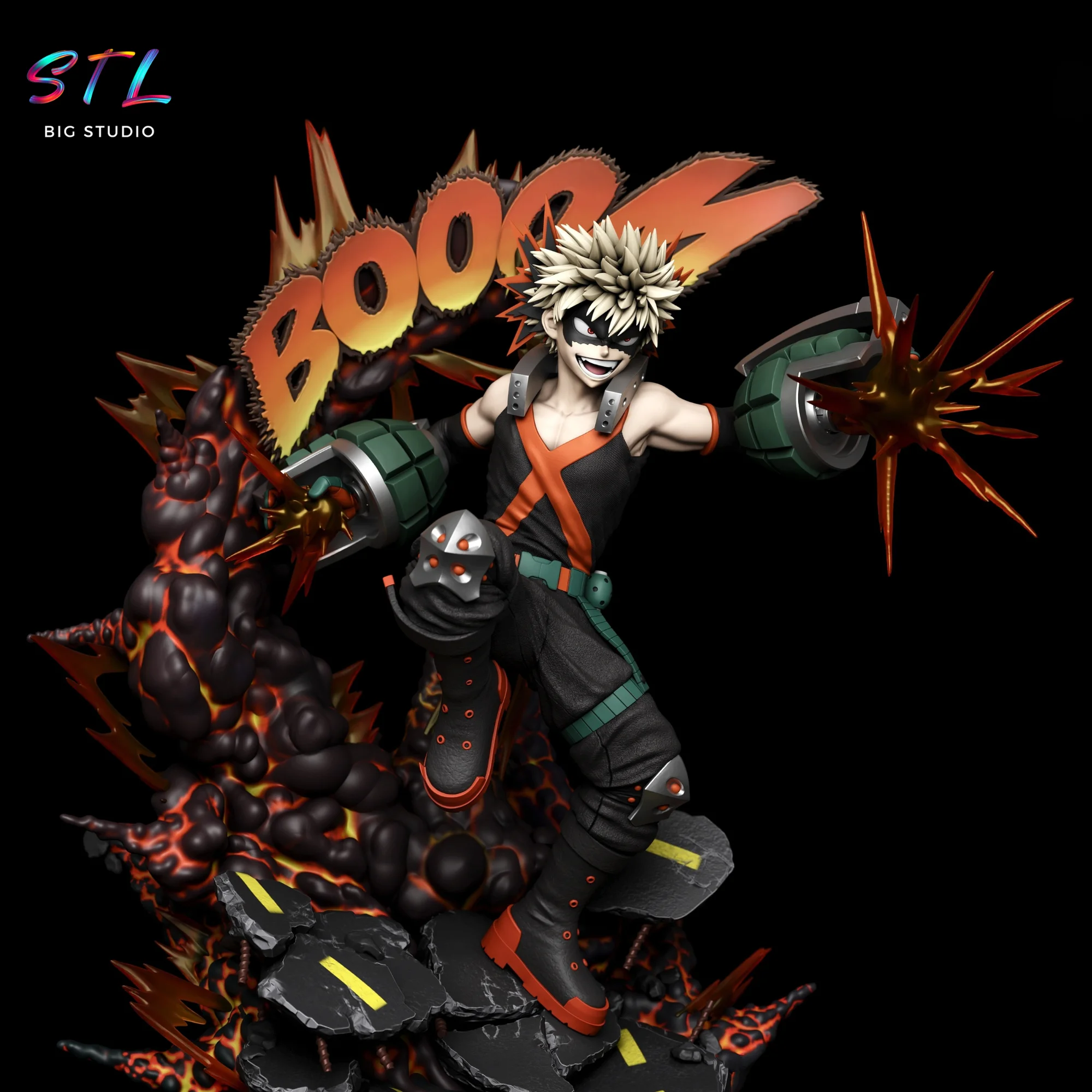 Katsuki Bakugo STL | My Hero Academia | 3D Print Model Model — view 3