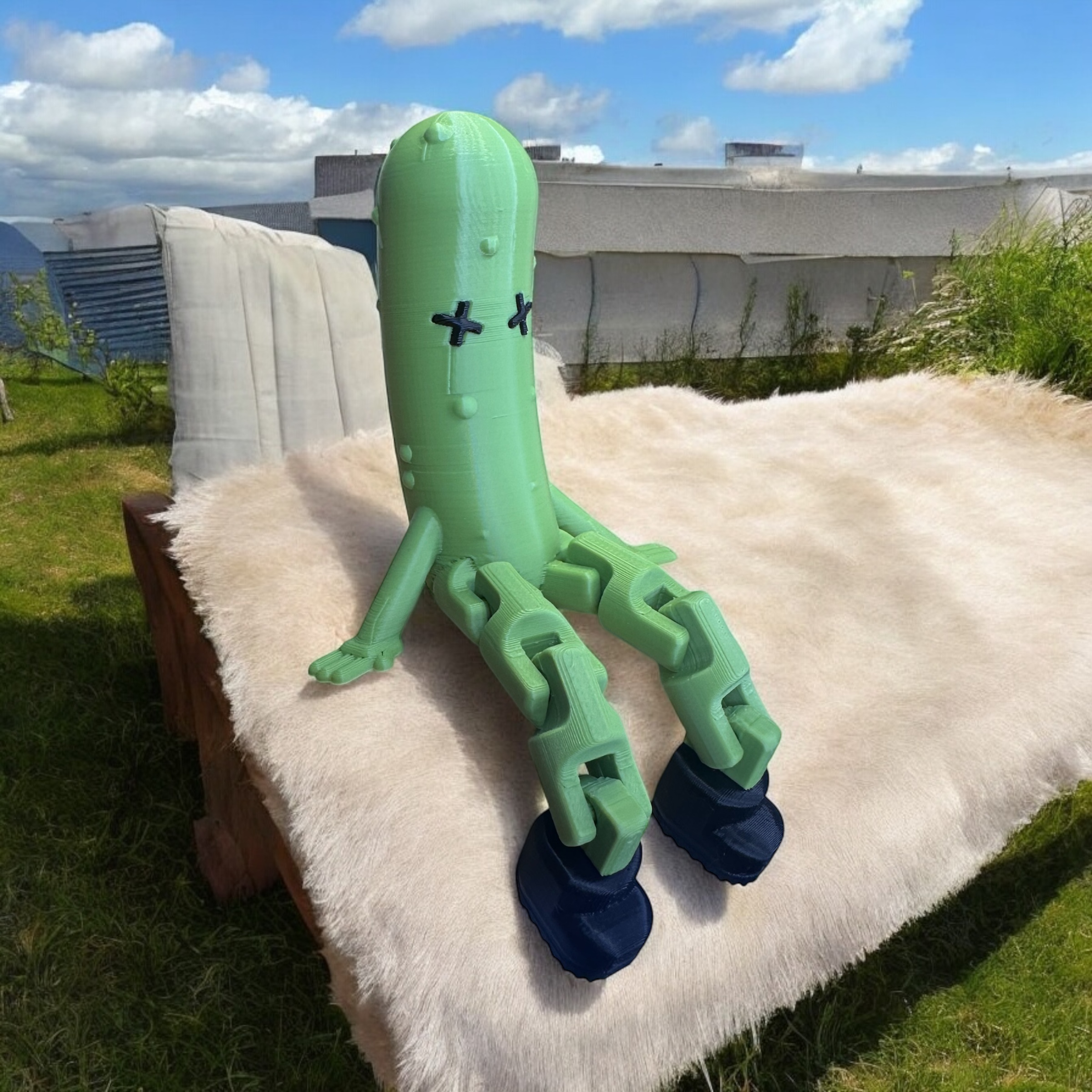 Evil Pickle, Dead Eye version - Articulating, Flexible, Flexi, Fun for all, Pickles for everyone 3D 3MF Model