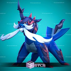 Hisuian Samurott Pokemon Complete STL Files 3D Model