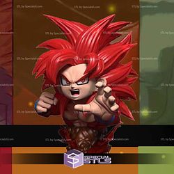 Goku SSJ4 Daima Bust STL Files 3D Model