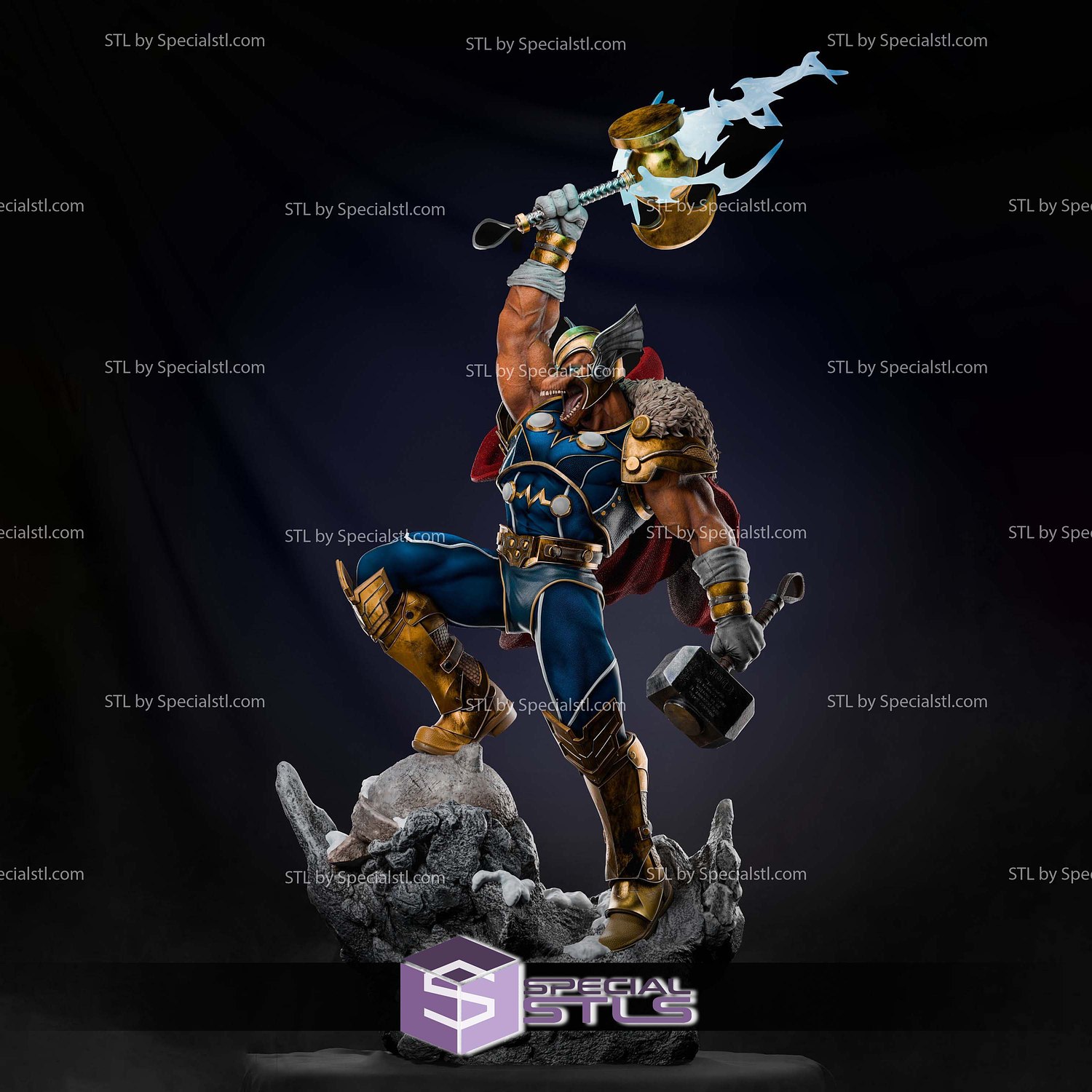 Beta Ray Bill Scream in Battle 3D Printer Files STL Model — view 3